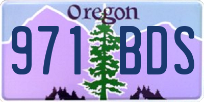 OR license plate 971BDS