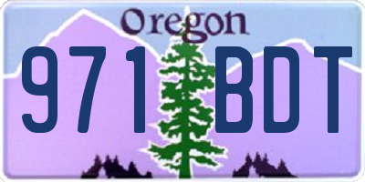 OR license plate 971BDT