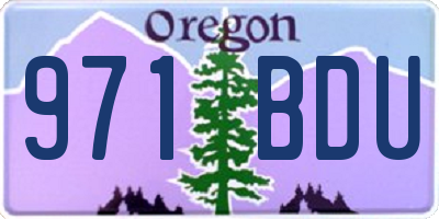 OR license plate 971BDU