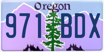 OR license plate 971BDX