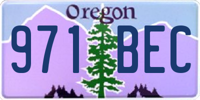OR license plate 971BEC