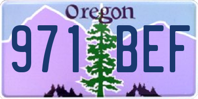 OR license plate 971BEF