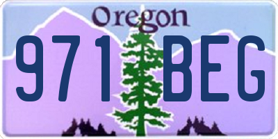 OR license plate 971BEG