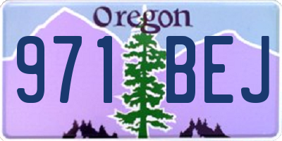 OR license plate 971BEJ