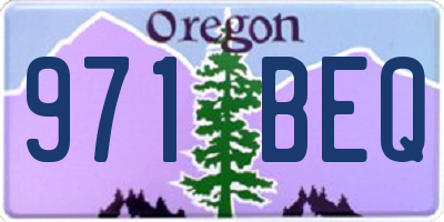 OR license plate 971BEQ