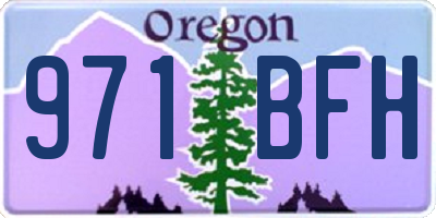 OR license plate 971BFH