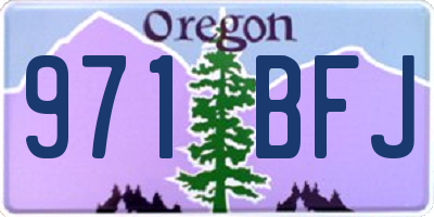 OR license plate 971BFJ