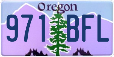 OR license plate 971BFL