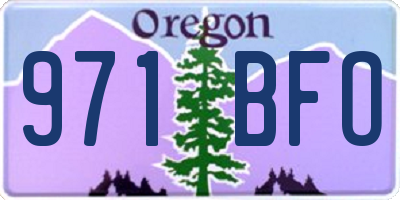 OR license plate 971BFO