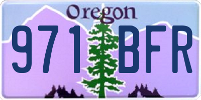 OR license plate 971BFR