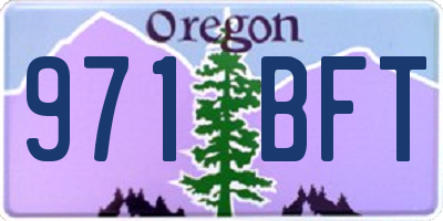 OR license plate 971BFT