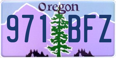 OR license plate 971BFZ
