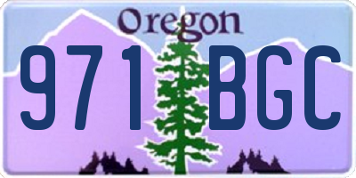 OR license plate 971BGC