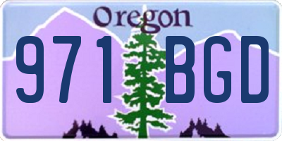 OR license plate 971BGD