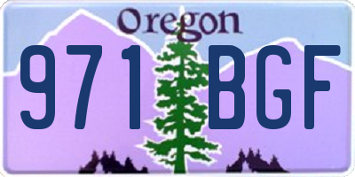 OR license plate 971BGF