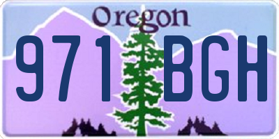 OR license plate 971BGH