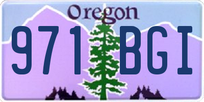 OR license plate 971BGI