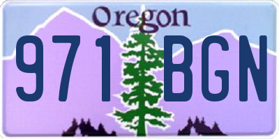 OR license plate 971BGN