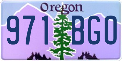 OR license plate 971BGO