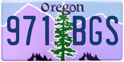 OR license plate 971BGS