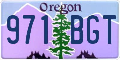 OR license plate 971BGT