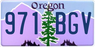 OR license plate 971BGV