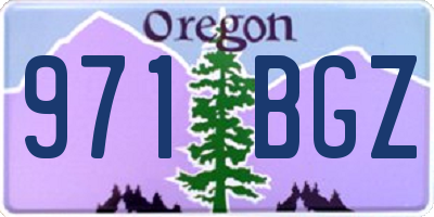 OR license plate 971BGZ