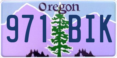 OR license plate 971BIK