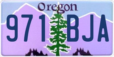 OR license plate 971BJA