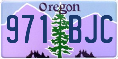 OR license plate 971BJC