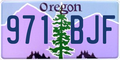 OR license plate 971BJF