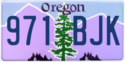 OR license plate 971BJK