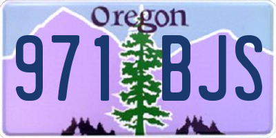 OR license plate 971BJS