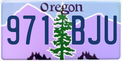 OR license plate 971BJU