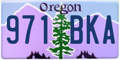 OR license plate 971BKA