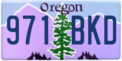 OR license plate 971BKD