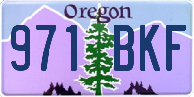 OR license plate 971BKF