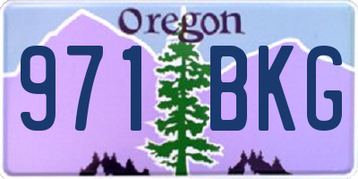 OR license plate 971BKG