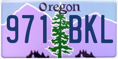 OR license plate 971BKL