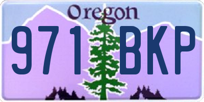 OR license plate 971BKP