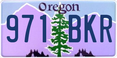 OR license plate 971BKR
