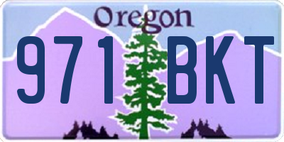 OR license plate 971BKT