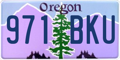OR license plate 971BKU