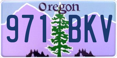 OR license plate 971BKV