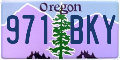 OR license plate 971BKY