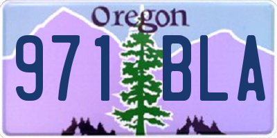 OR license plate 971BLA