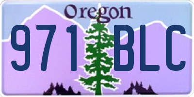 OR license plate 971BLC
