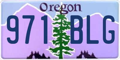 OR license plate 971BLG