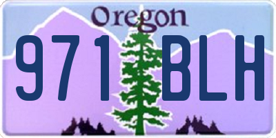 OR license plate 971BLH