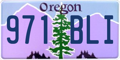 OR license plate 971BLI